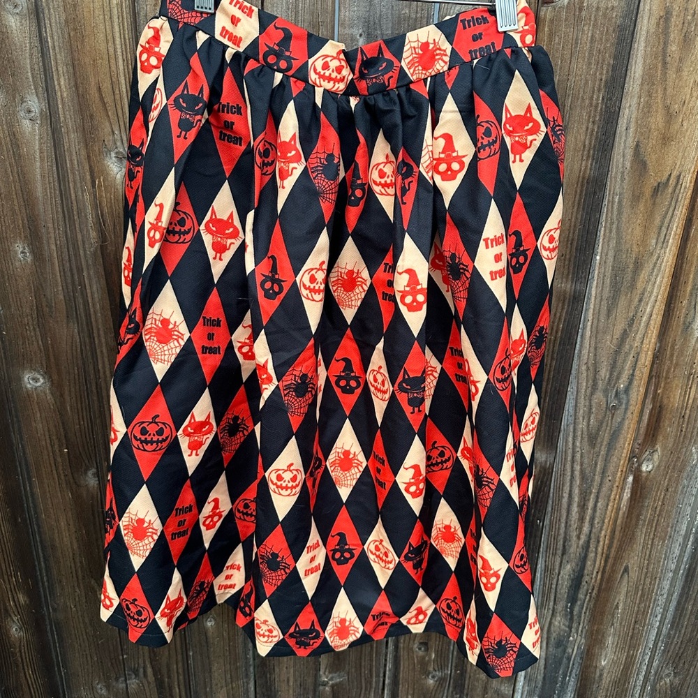 Festive Vintage 80’s Halloween Full Skirt